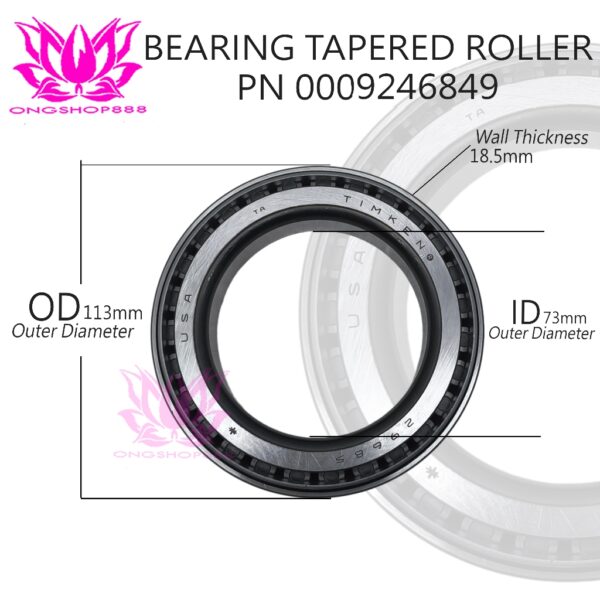 Bearing Tapered Roller Part Number 0009246849 For Forklift