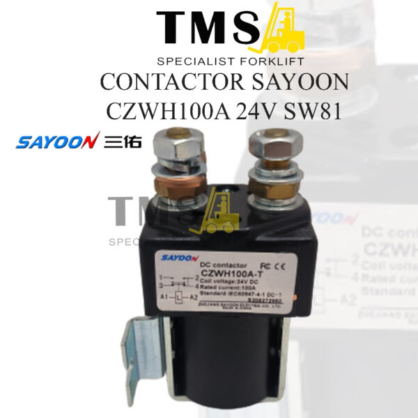 Sayoon Contactor SW81 Forklift Electric CZWH100A 24V 100A 1 NO 1 NC