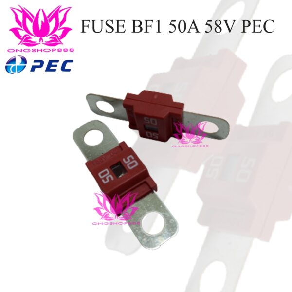 FUSE 50A - RED SMALL BF1 FOR FORKLIFT 58V MERK PEC