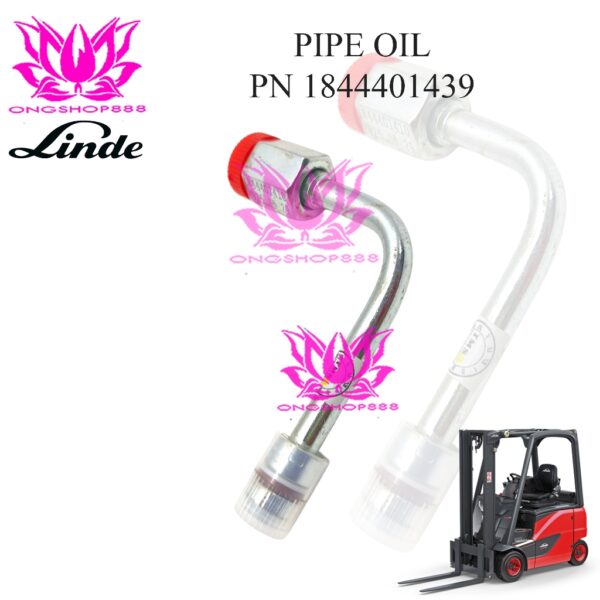 1844401439 Linde Forklift Parts Oil Pipe Left Tilt Cylinder Front Tubing Pipa Oli