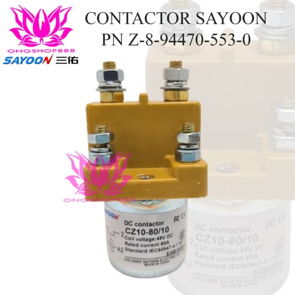 Contactor Sayoon CZ10-80 80A CZ10 48V 1NO Normally Kontaktor Forklift