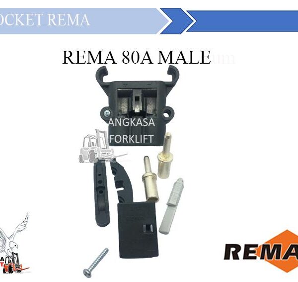 Socket battery Anderson REMA 80A 150V Male for forklift Grey