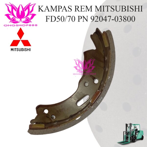 Kampas Rem Forklift 92047-03800 Mitsubishi FD50/70 Brake Shoe