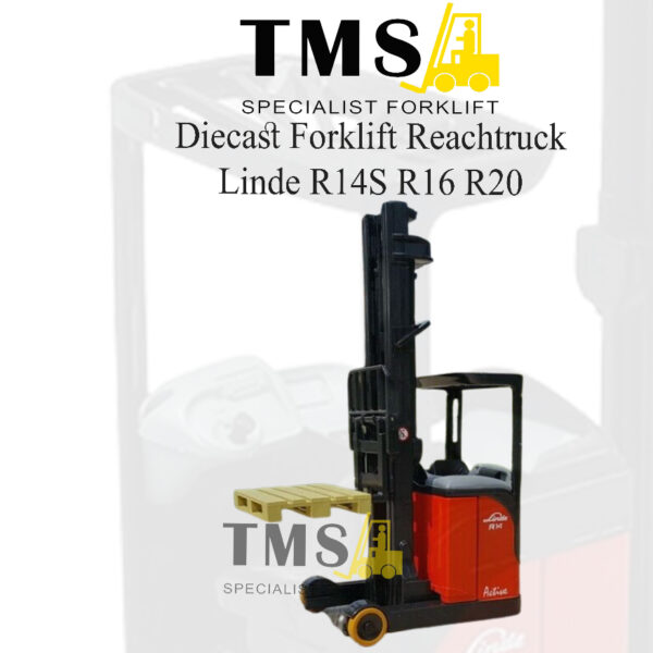 Diecast Toys Forklift Linde E16 E20 E25 Counter balanced Truck Mainan