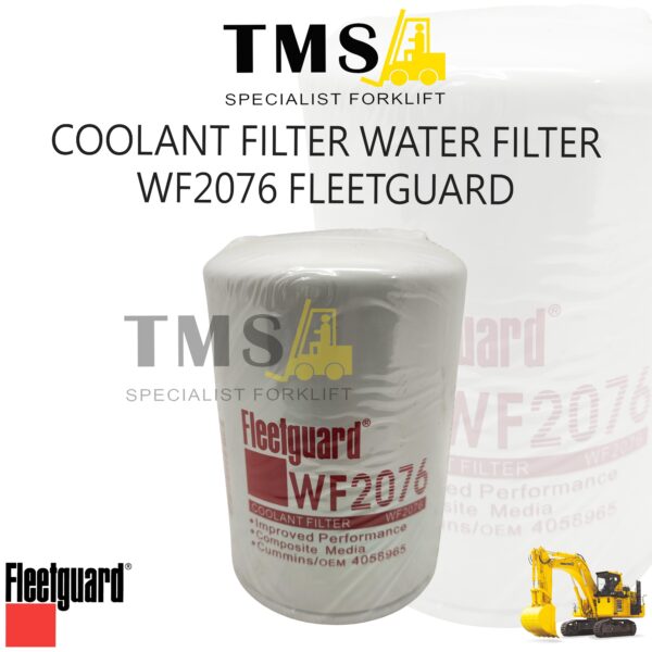 Coolant Filter Fleetguard WF2076 Water Filter Radiator Excavator Komatsu Hitachi Cummins KTA19 KTA38 QSK19