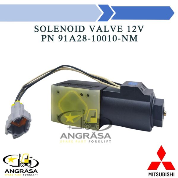 Solenoid Valve Mitsubishi Forklift Part Number 91A28-10010-NM 12V FD10-30N FG10-30N