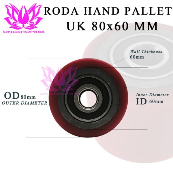 Roda Hand Pallet 80x60 Load Wheel Heavy Duty