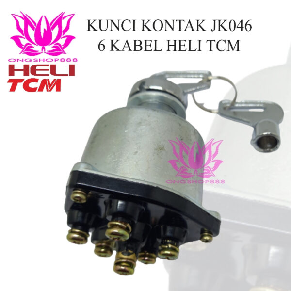 Switch Ignition JK406 Forklift TCM HELI Kunci Kontak 6 Kabel