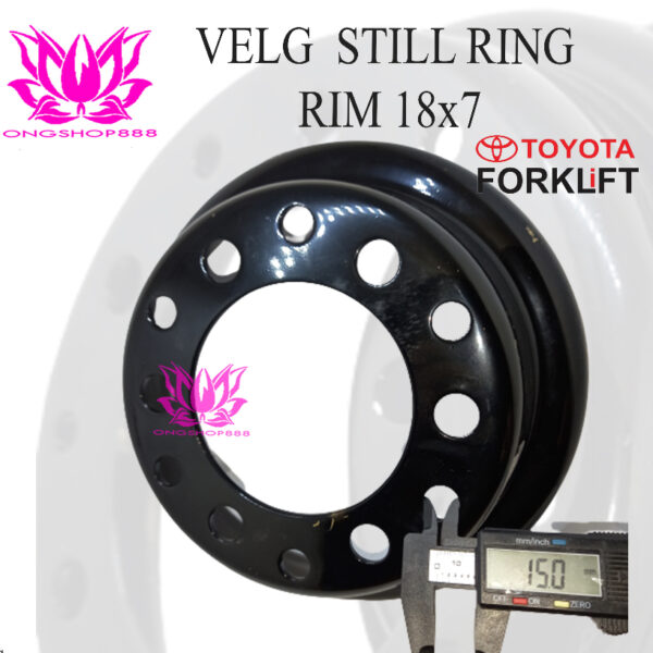 Velg Forklift Toyota Wheel RIM 18x7 7FB20-25 8FB20-25 Steel Ring