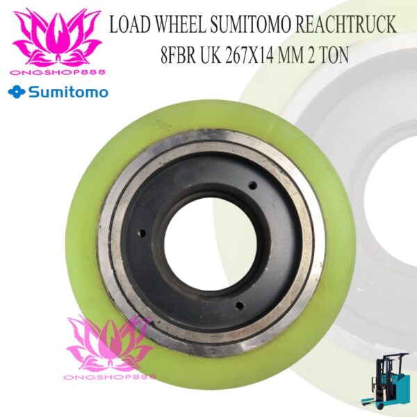 Roda Depan Load Wheel Forklift Sumitomo Reachtruck 2 Ton 267x114 Polyurethane Wheel