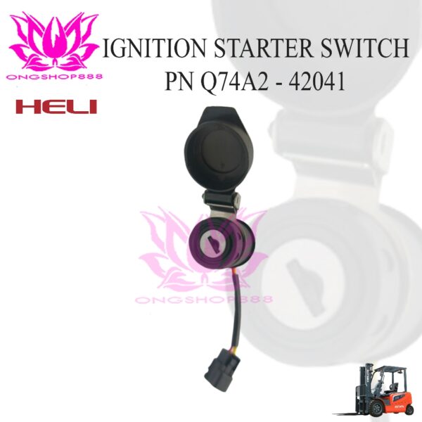 Kunci Kontak Forklift Q74A2-42041 Ignition Starter Switch HELI H2000 Series Forklift HELI Parts