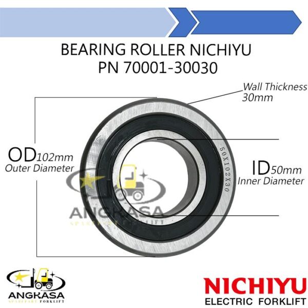 Bearing Roller Nichiyu Part Number 70001-30030 for forklift