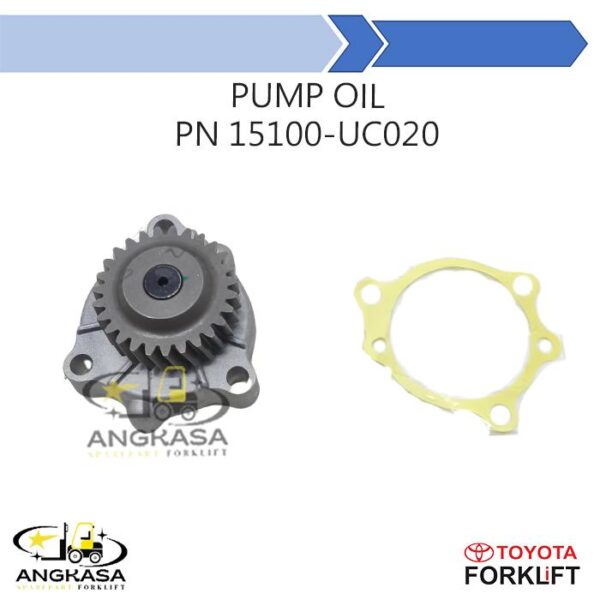 Part Number 15100-UC020 Oil Pump Toyota Forklift 1DZ 2Z 3Z – Sparepart Pompa oli Mesin Heavy Duty