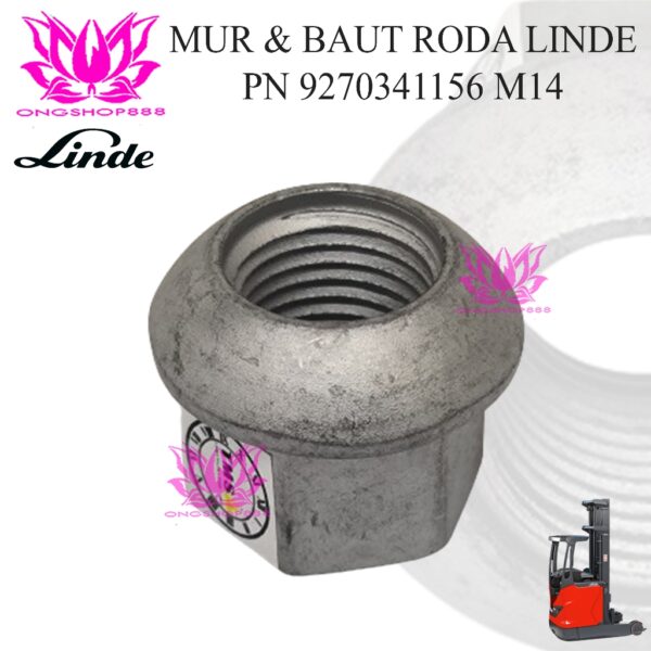 Mur Baut Roda Forklift LINDE 9270341156 WHEEL NUT Reachtruck M14