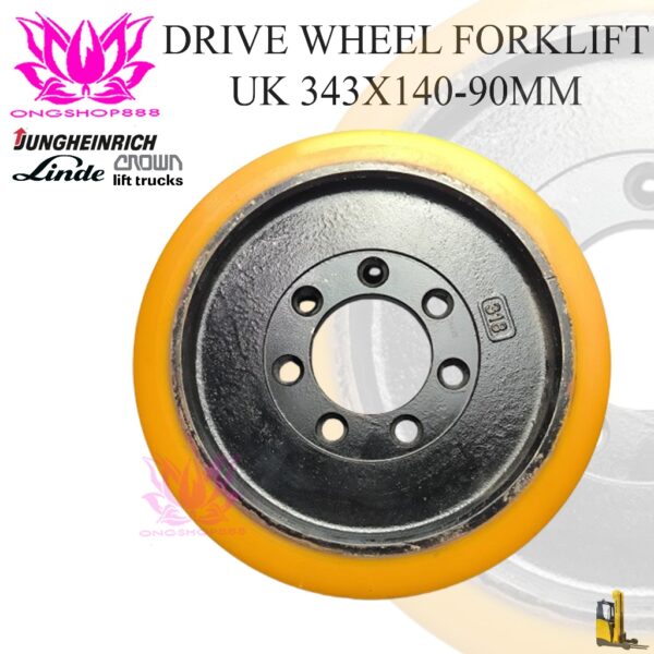 Roda Drive Wheel 343x140 -90mm LINDE JUNGHEINRICH Reachtruck ETV CROWN Electric Forklift