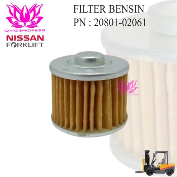 Filter Bensin 20801-02061 Forklift Fuel Filter for Nissan TCM