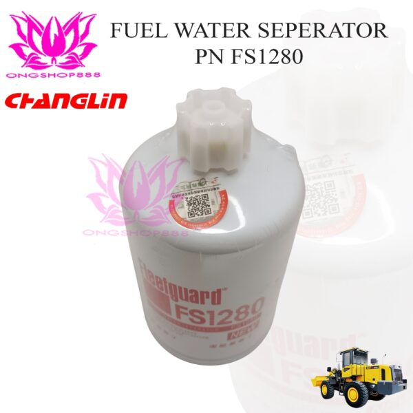 Filter Fleetguard FS1280 Fuel Water Separator Sparepart Alat Berat excavator
