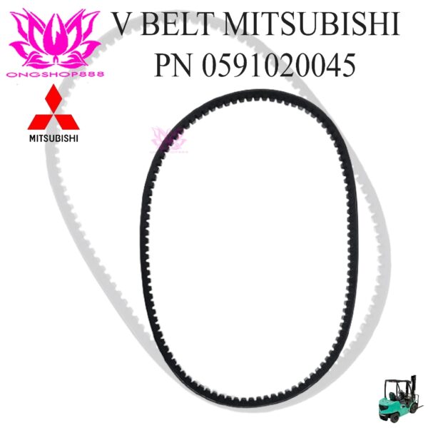 V Belt Mitsubishi 0591020045 Fan Belt Engine S4S S6S Forklift Counterbalance