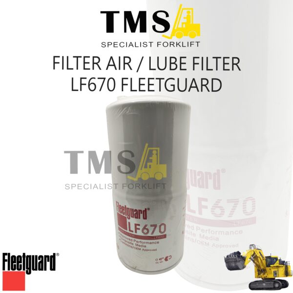 Fleetguard Oil Filter / Lube Full Flow Spin-OnFilter LF670 Excavator