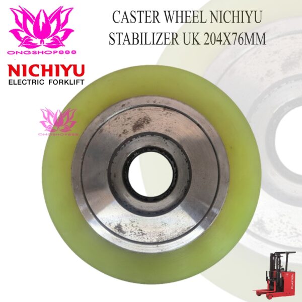 Forklift Nichiyu Caster Wheel 2 Ton - 2,5ton 204x76 Stabiliser Roda Wheel