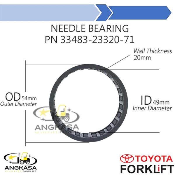 Part Number 33483-23320-71 Needle Bearing Forklift Toyota 7FD20/25/30 8FD20/25/30