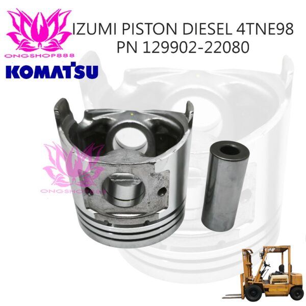 IZUMI Piston Diesel 4TNE98 Part Number 129902-22080 untuk Forklift Komatsu & Mesin Yanmar