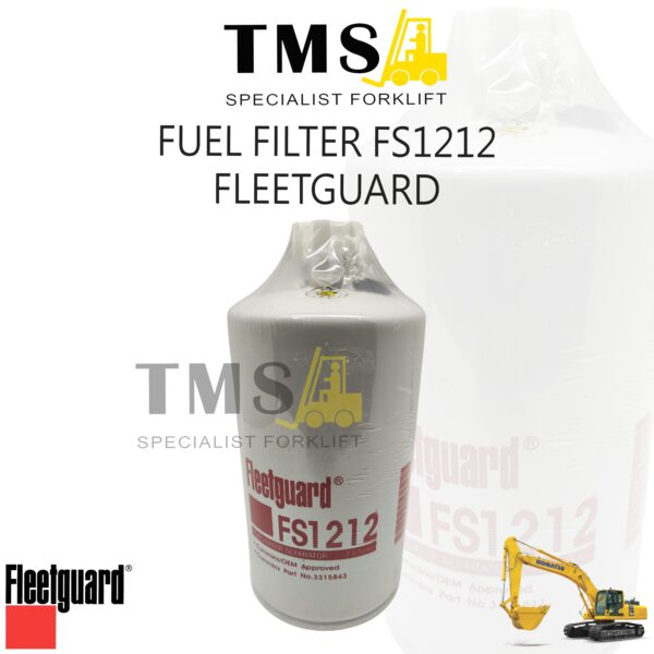 Fleetguard Fuel Filter FS1212 Fuel Water Separator Excavator Hyundai & Mesin Cummins