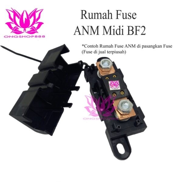 Rumah Fuse ANM Midi BF2 Fuse Holder For Forklift Black
