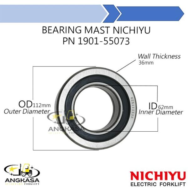 Bearing Mast Nichiyu Counterbalance Nichiyu Part Number 1901-55073