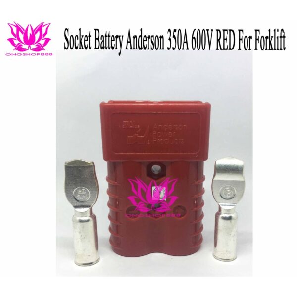 Socket Battery Anderson 350A 600V RED FOR FORKLIFT