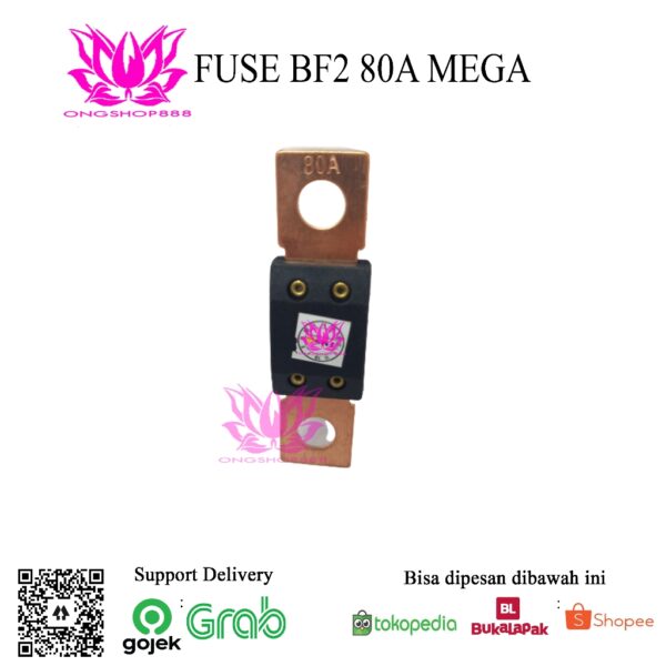 Fuse BF2 Mega 80A For Forklift Eletric Sekring ANM Type Black