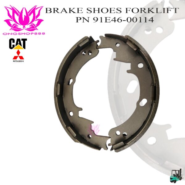 Kampas Rem Mitsubishi 91E46-00114 Forklift Brake Shoe FD20 FD30 LH Brake Forklift