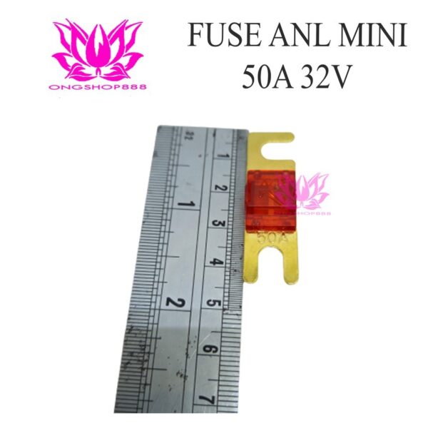 Fuse 50A 32V ANL Mini / Sekring ANL Mini 50A 32V Gold Plated Merah