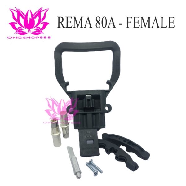 socket battery anderson REMA 80A Female for forklift Grey