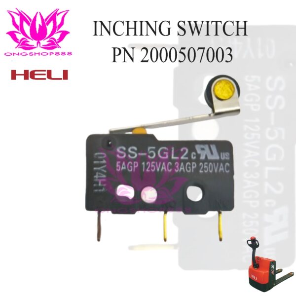 Forklift Part Inching Switch Used for Cbd20~150 HELI 2000507003 5A 250V Heli  2 Ton
