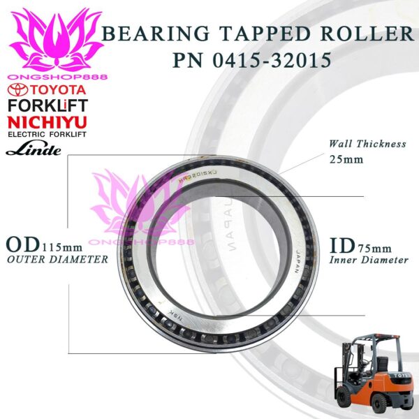 Bearing Tapered Roller Forklift Toyota,Linde,Nichiyu For Part Number 0415-32015 75x115x25 HR32015XJ 75x115x25mm