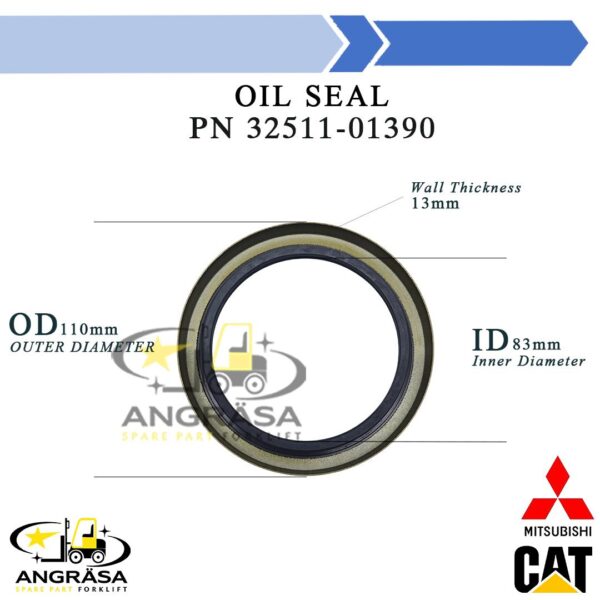 Oil Seal Front Axle Hub Part Number 32511-01390 Forklift CAT Mitsubishi Seal Oli Axle Shaft