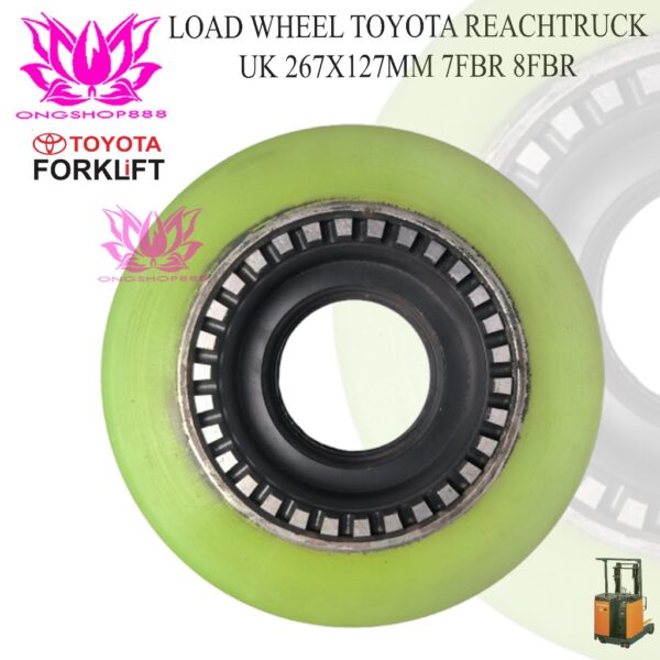 Load Wheel Toyota Forklift 7FBR 8FBR Reachtruck 2 Ton 267x127 Roda Depan Load