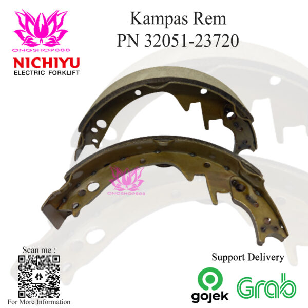 Kampas Rem 32051-23720 Brake Shoe for Nichiyu FB15-18