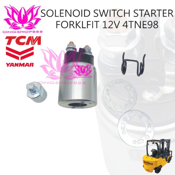 Solenoid Switch Starter Forklift TCM Yanmar 12V 4TNE98 – Magnetic Starter Switch