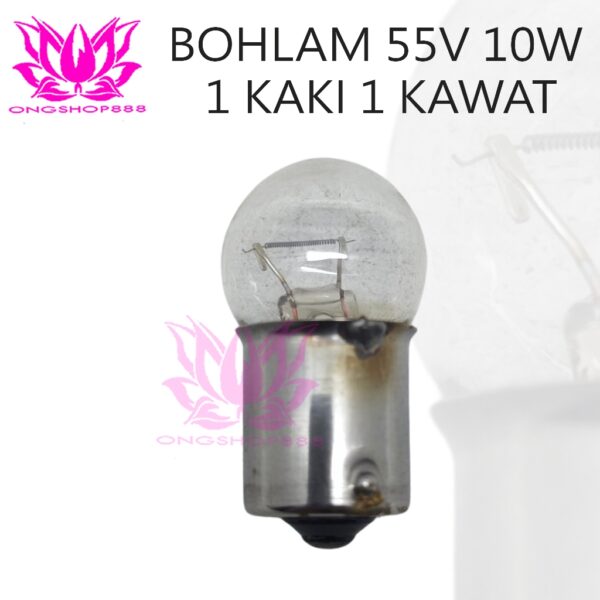 Bulb Bohlam 55V 10W 1 Kawat 1 Kaki Lampu Forklift for Forklift