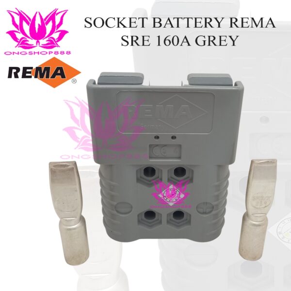 Plug Battery Forklift SRE160A Gray Original Socket Rema SBE