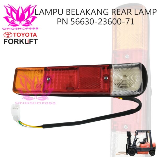 Rear Lamp Lampu Belakang 12 Volt Forklift Toyota Part Number 56630-23600-71