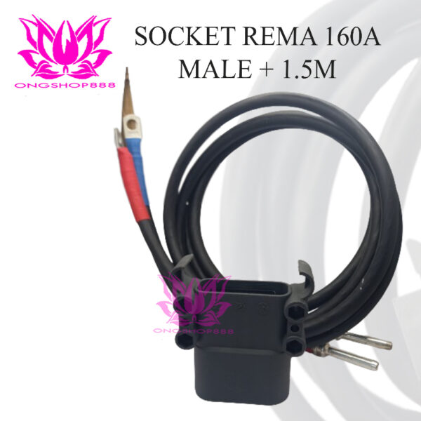 Socket Battery Rema IP 23 DIN 160A Male dengan Kabel 1,5 Meter