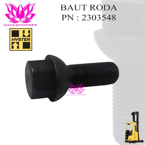 Baut Roda 2303548 WHEEL BOLT Hyster Forklift Parts Stud Forklift M14