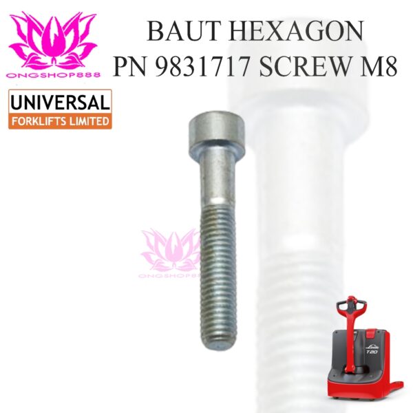 Baut Hexagon 9831717 Forklift Head CAP Screw M8 Stacker Pallet Mover Electric