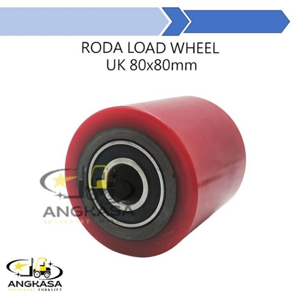 Roda Load Wheel 80X64X80 For Forklift Electric - Merah Polyurethane