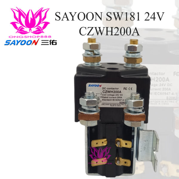 Contactor Sayoon DC SW181 24V 200Amp CZWH200A Forklift