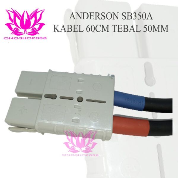 Socket Battery Anderson 350A kabel Intercell Panjang 60cm Tebal 50mm