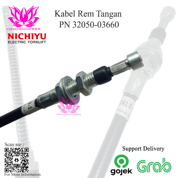 Kabel Rem Tangan 32050-03660 Hand Brake Cable NICHIYU Forklift FB10-FB